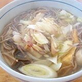 レモン風味のポカポカ蕎麦★みょうがたっぷりぃ